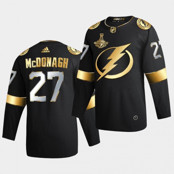 Tampa Bay Lightning Ryan Mcdonagh 2020 Stanley Cup Champions Authentic Golden Limited Black Jersey