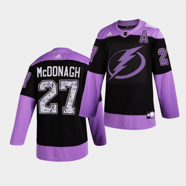 Tampa Bay Lightning Ryan McDonagh HockeyFightsCanc...