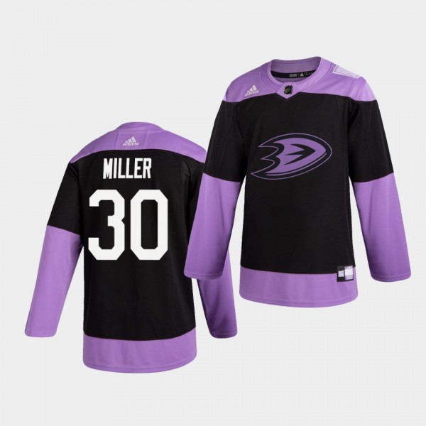 Anaheim Ducks Ryan Miller HockeyFightsCancer Jerse...