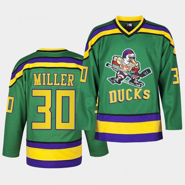 Ryan Miller Anaheim Ducks Heritage Classic Green L...