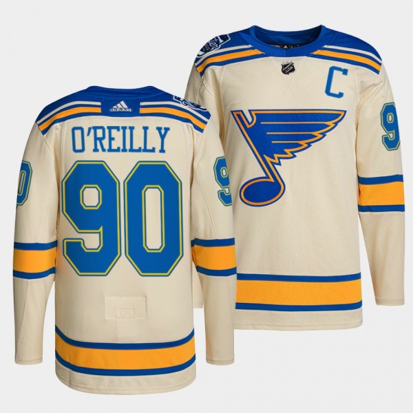 Ryan O'Reilly #90 Blues 2022 Winter Classic Authentic Cream Jersey