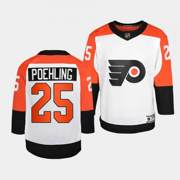 Philadelphia Flyers Ryan Poehling 2023-24 Away White Premier Player Jersey Men's