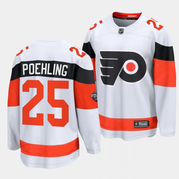 Philadelphia Flyers Ryan Poehling 2024 NHL Stadium Series White Breakaway Player Jersey Men's