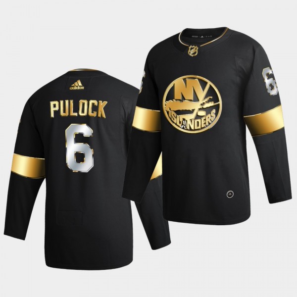 New York Islanders ryan pulock 2020-21 Golden Edition Limited Authentic Black Jersey