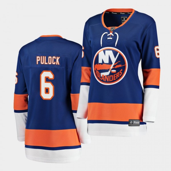 Ryan Pulock Islanders #6 Breakaway Player Home Jer...