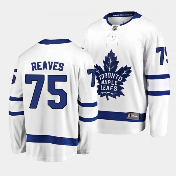 Ryan Reaves Toronto Maple Leafs Away White #75 Bre...