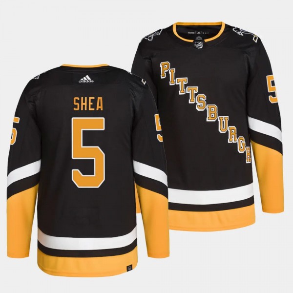 Ryan Shea Pittsburgh Penguins Alternate Black #5 P...