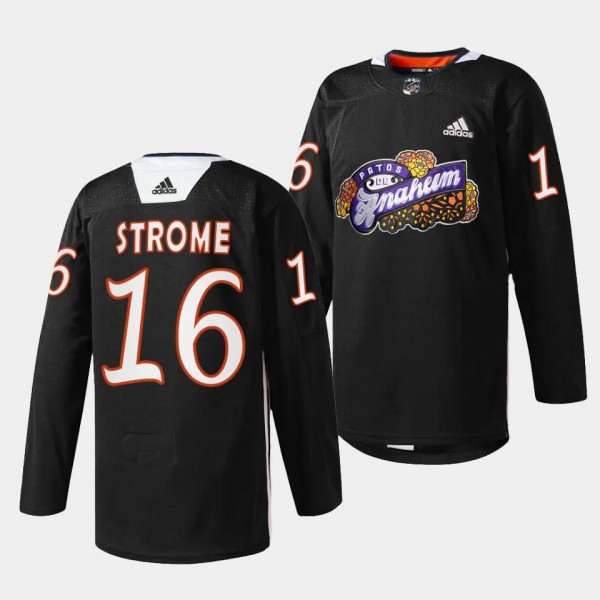 2023 Dia de Muertos Ryan Strome Anaheim Ducks Blac...
