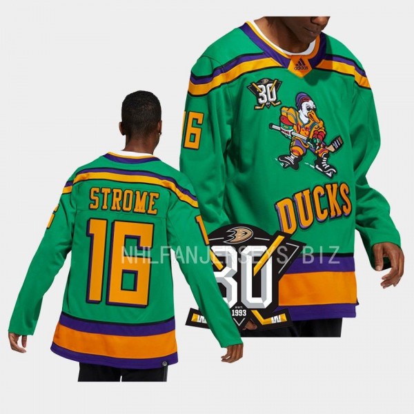 30th Anniversary Ryan Strome Anaheim Ducks Green #...