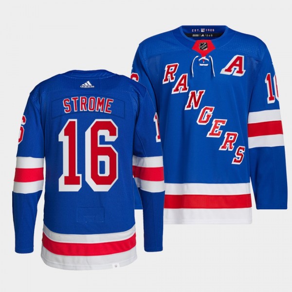 Ryan Strome #16 Rangers Home Blue Jersey 2021-22 P...