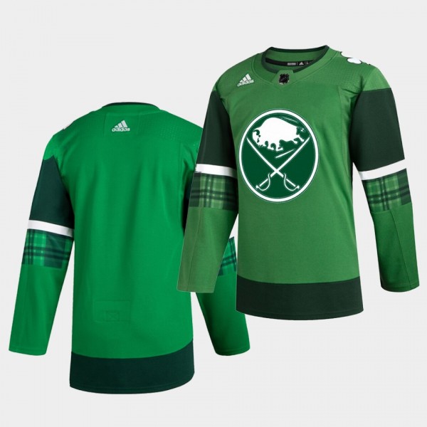 Sabres 2020 St. Patrick's Day Green Authentic Team...