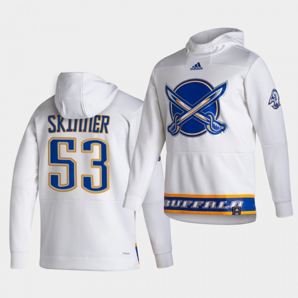 Buffalo Sabres Jeff Skinner 2021 Reverse Retro White Special Edition Pullover Hoodie