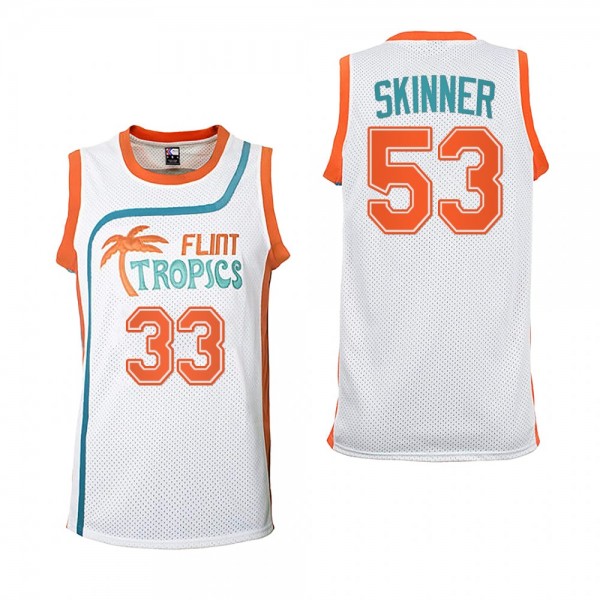 Jeff Skinner Buffalo Sabres Flint Tropics Basketball Jersey White #53 Semi-Pro