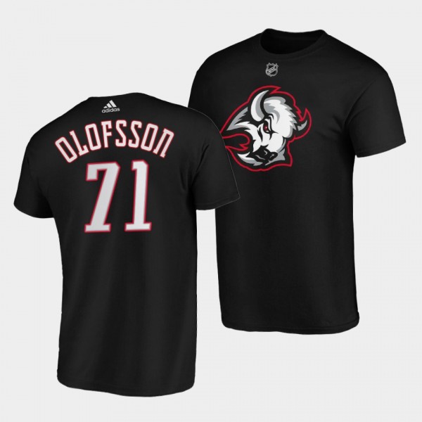 Victor Olofsson Third Logo Buffalo Sabres 2022-23 Black T-Shirt Goathead