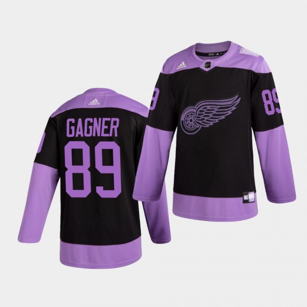 Detroit Red Wings Sam Gagner HockeyFightsCancer Jersey Purple Authentic