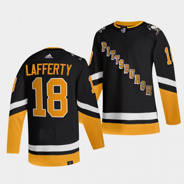 Sam Lafferty #18 Penguins Primegreen Authentic Bla...