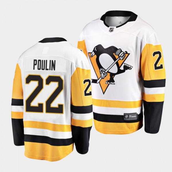 Pittsburgh Penguins Sam Poulin Away White Jersey
