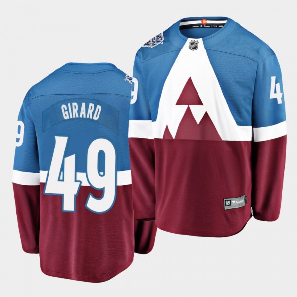 Samuel Girard #49 Avalanche 2020 Stadium Series Blue Burgundy Breakaway Player Jersey