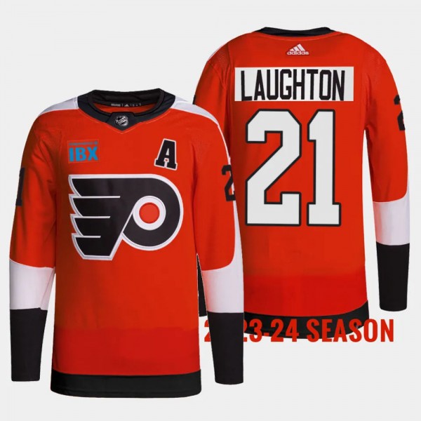 Philadelphia Flyers 2023-24 Home Scott Laughton #21 Burnt Orange Jersey Primegreen