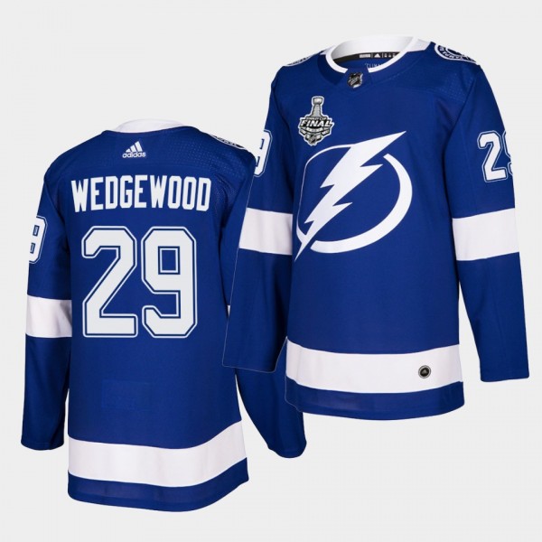 Tampa Bay Lightning Scott Wedgewood 2020 Stanley Cup Final Bound Authentic Player Blue Jersey