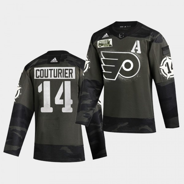 Sean Couturier Philadelphia Flyers 2021 Military N...