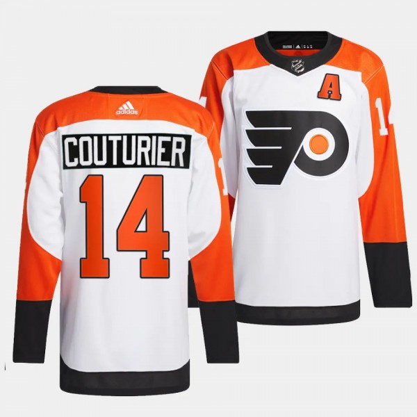 Philadelphia Flyers 2023-24 Authentic Sean Couturier #14 White Jersey Away