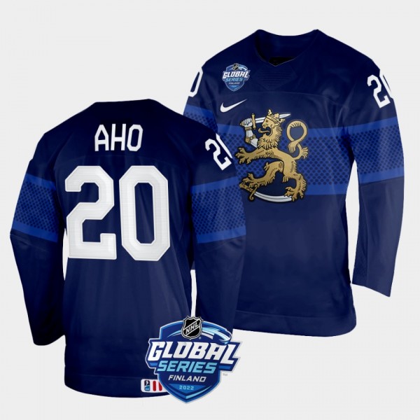 Finland 2022 NHL Global Series Sebastian Aho #20 N...