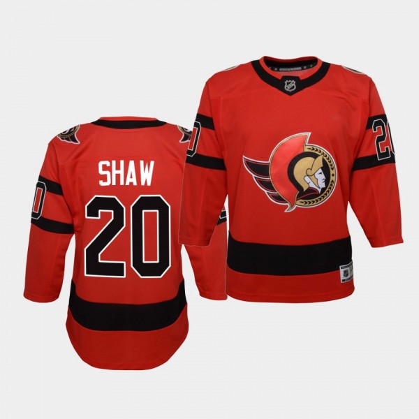 Logan Shaw Ottawa Senators 2021 Reverse Retro Red ...