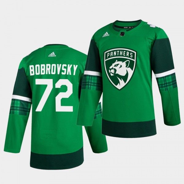 Sergei Bobrovsky Panthers 2020 St. Patrick's Day Green Authentic Player Jersey