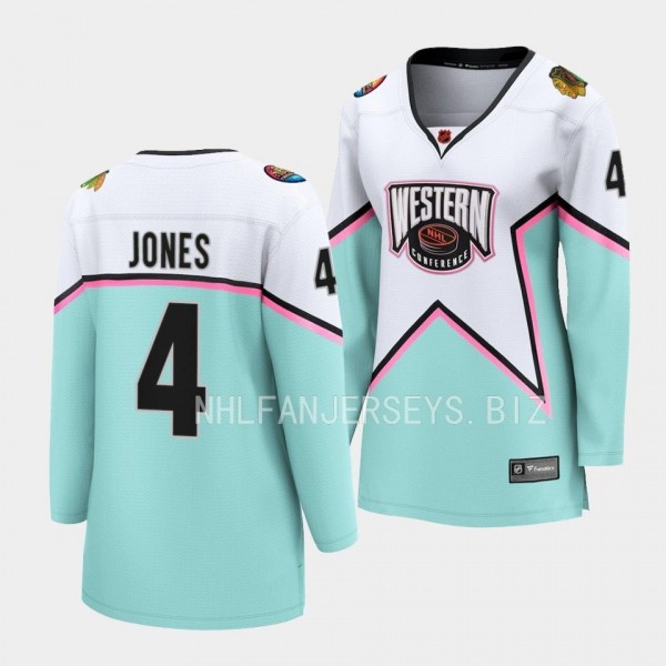 Seth Jones Chicago Blackhawks 2023 NHL All-Star Women Western Conference 4 Jersey Breakaway Player