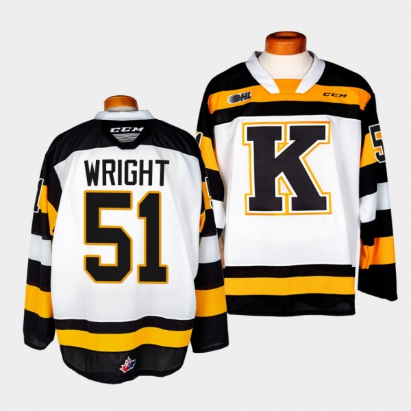 Shane Wright Kingston Frontenacs #51 White OHL Hoc...