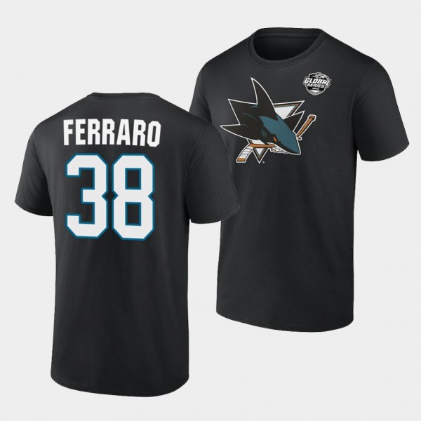 Mario Ferraro 2022 NHL Global Series San Jose Sharks Black T-Shirt