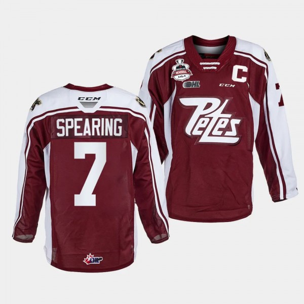 Peterborough Petes #7 Shawn Spearing 2023 OHL Cham...