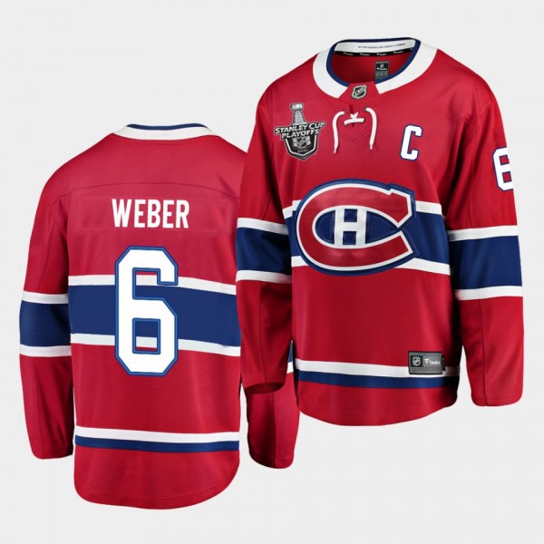 Shea Weber #6 Canadiens 2021 Stanley Cup Final Red...