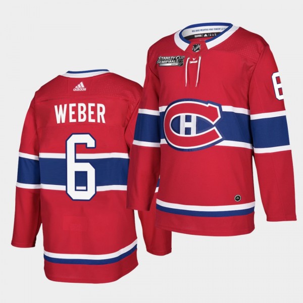 Shea Weber #6 Canadiens 2021 Stanley Cup Semifinal Red Authentic Jersey