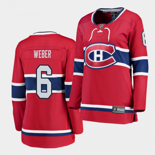 Women's Shea Weber Canadiens #6 Breakaway Home Jer...