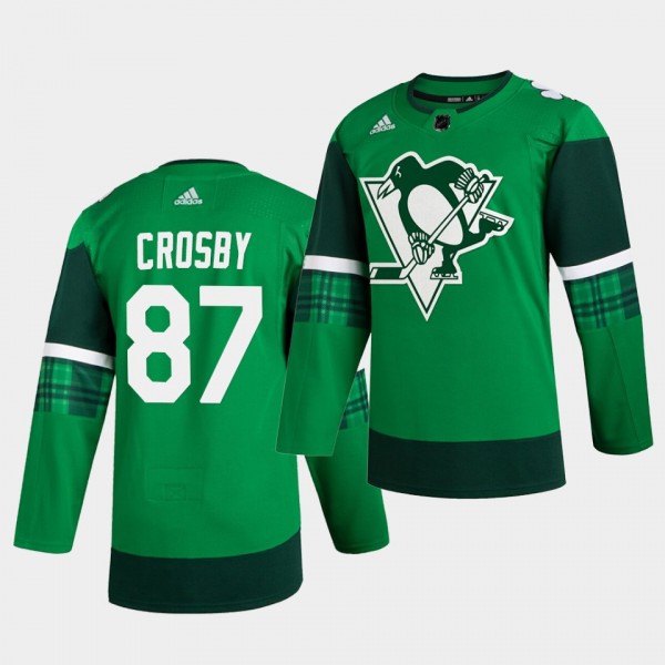 Sidney Crosby Penguins 2020 St. Patrick's Day Green Authentic Player Jersey