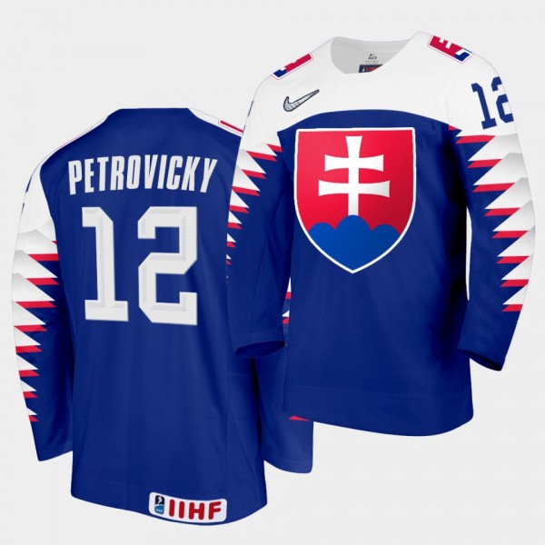 Rayen Petrovicky Slovakia 2021 IIHF World Junior Championship Jersey Away Blue