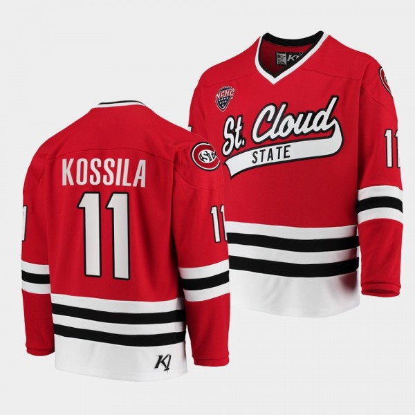 Kalle Kossila St. Cloud State Huskies 11 College Hockey Red Jersey
