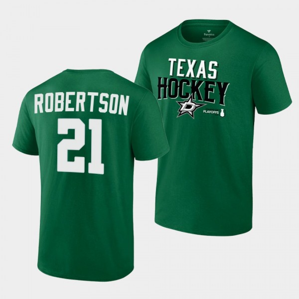 Jason Robertson Dallas Stars 2022 Stanley Cup Playoffs Hockey Green T-Shirt