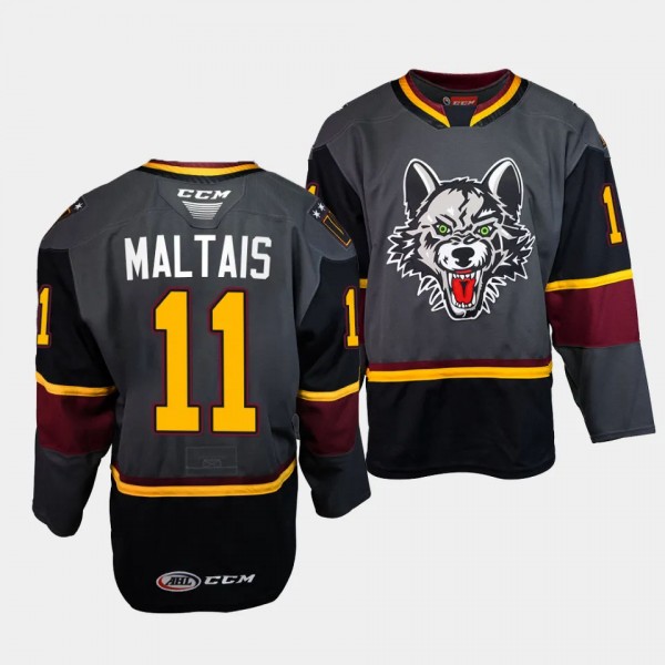 Steve Maltais Chicago Wolves #11 Grey AHL Storm Al...