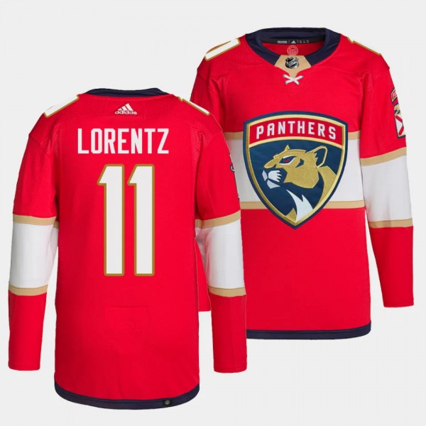 Steven Lorentz Florida Panthers Home Red #11 Authe...