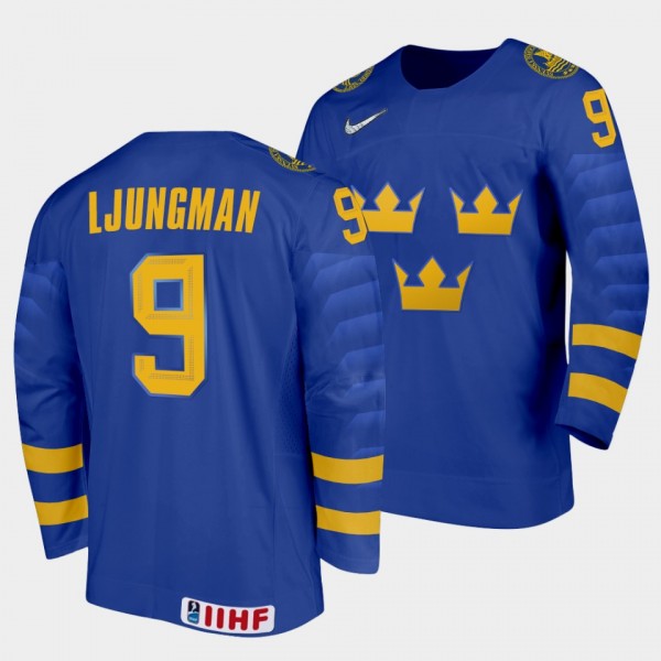 Daniel Ljungman Sweden Hockey 2022 IIHF World Junior Championship Away Jersey Blue