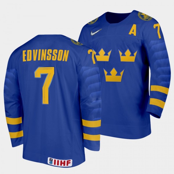 Simon Edvinsson Sweden Hockey 2022 IIHF World Juni...