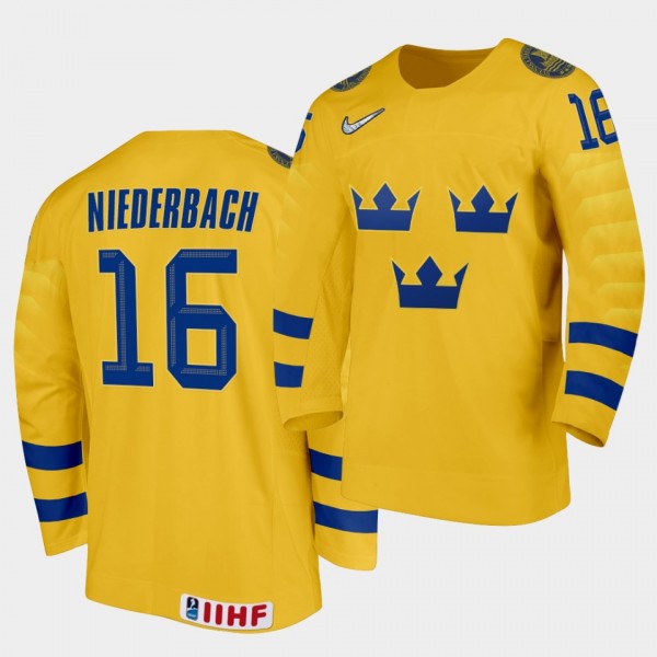 Theodor Niederbach Sweden Team 2021 IIHF World Jun...