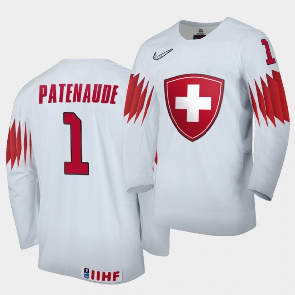 Noah Patenaude Switzerland 2021 IIHF World Junior Championship Jersey Home White