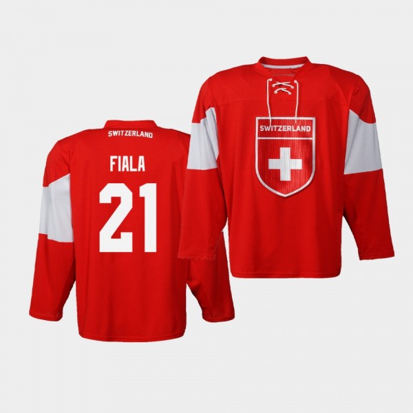 Kevin Fiala Switzerland Team 2019 IIHF World Championship Red Jersey