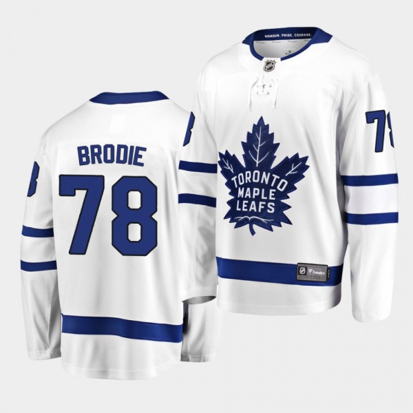 T.J. Brodie Toronto Maple Leafs 2020-21 Away Men W...