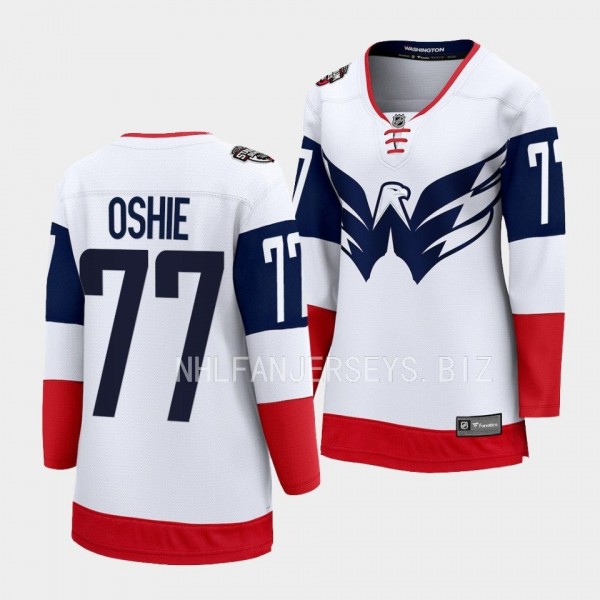 T.J. Oshie Washington Capitals 2023 NHL Stadium Series Women Breakaway Player 77 Jersey