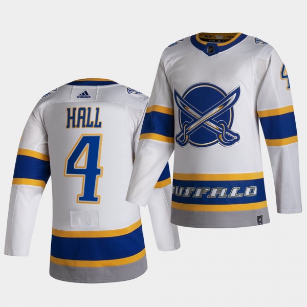 Buffalo Sabres 2021 Reverse Retro Taylor Hall White Special Edition Jersey